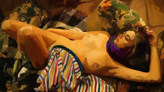 lying naked-La Maya desnuda