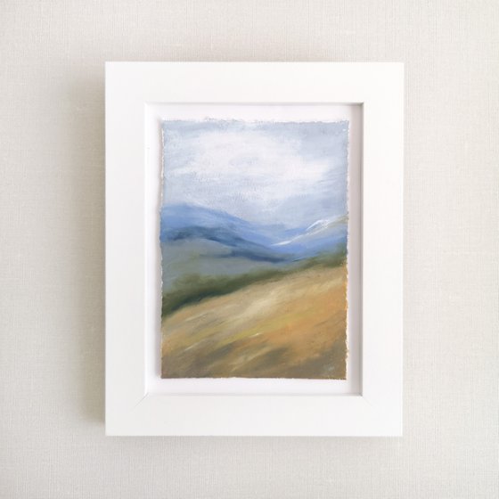 Mountain landscape. Set of 2 small paintings