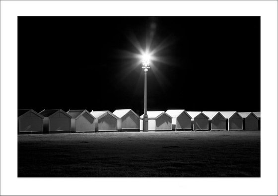 Beach Huts at Night, Hove, Sussex