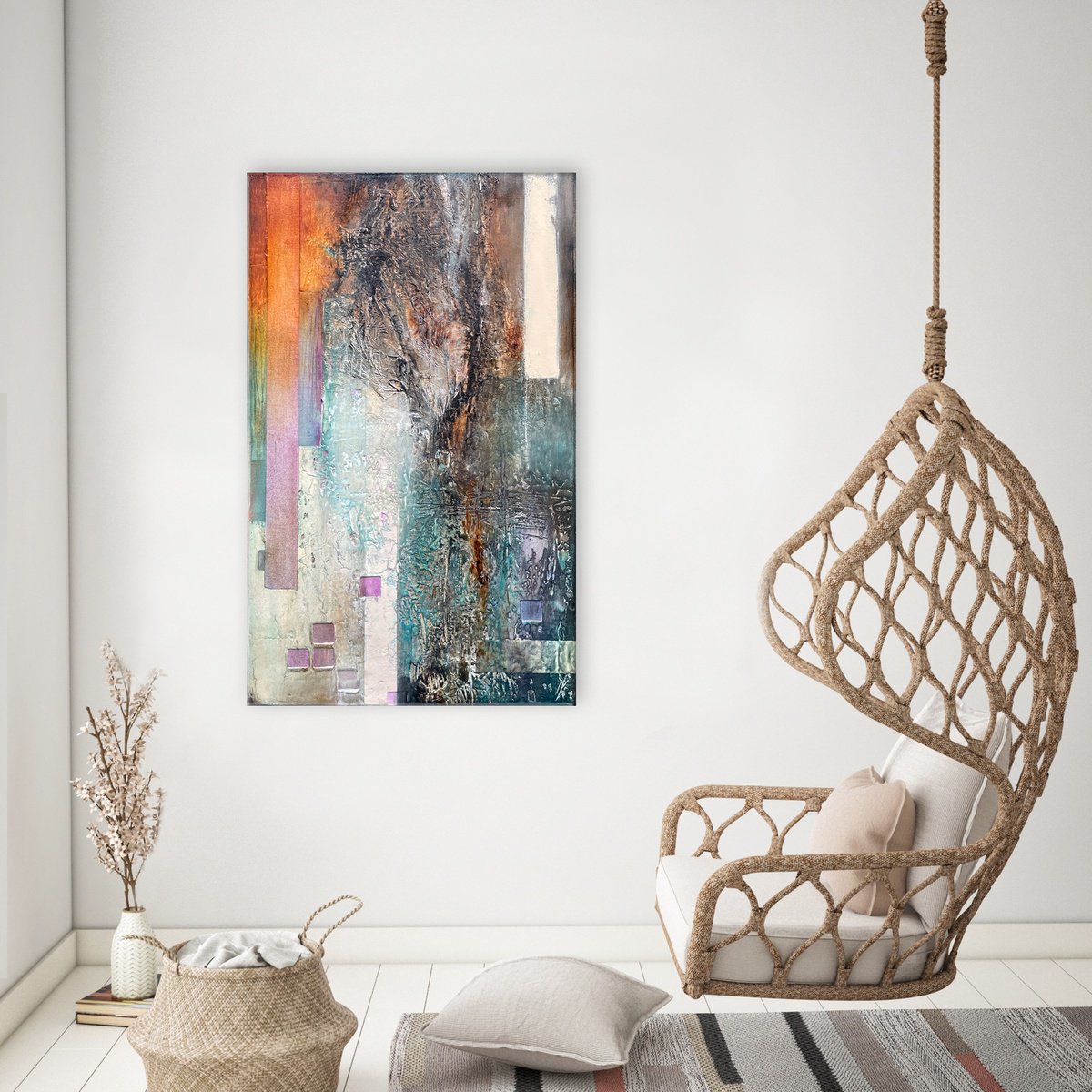 Organic Abstract Painting By Mark De Kievit, 20 X 31", Abstract #8850, Original Artwork