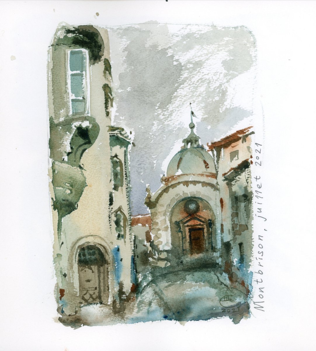 Montbrison. French cityscape. by Tatyana Tokareva