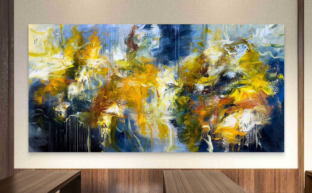  Burst Of Color By Andrada Anghel, 60 X 30, Artwork For Sale On Artfinder