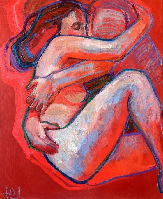 Red lines, hugs