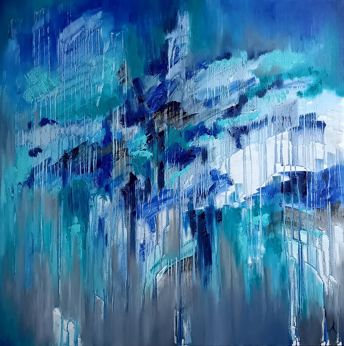 Blue Lagoon By Anastasia Kozorez, 34 X 34, Artwork For Sale On Artfinder