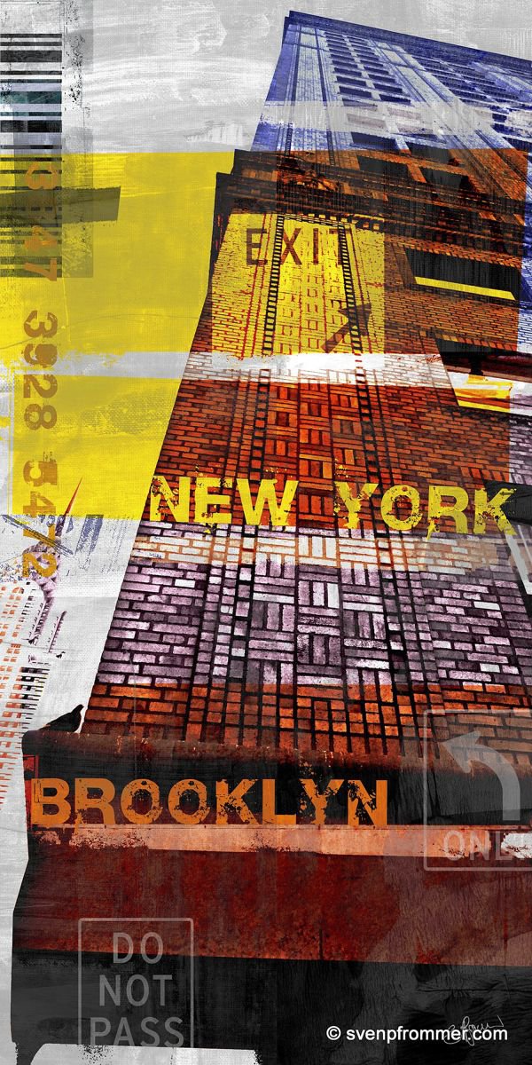 Urban And Pop Cityscapes Photograph By Sven Pfrommer, 28 X 55", New York Skyliner Iii, Original Artwork