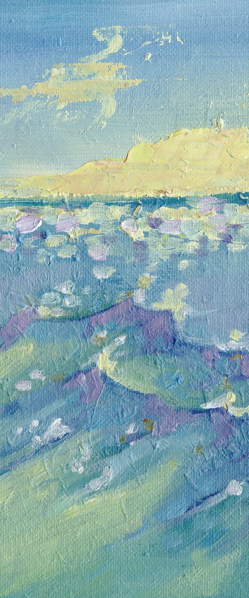 Calming Sea- Miniature Seascape by Mary Kemp