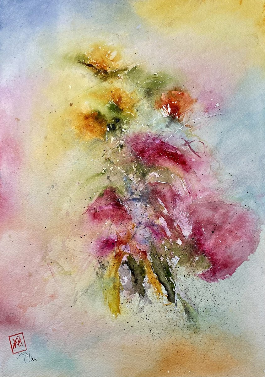 Abstract Watercolour , Respiro By YS?rei, 12 X 17, Artwork For Sale On Artfinder