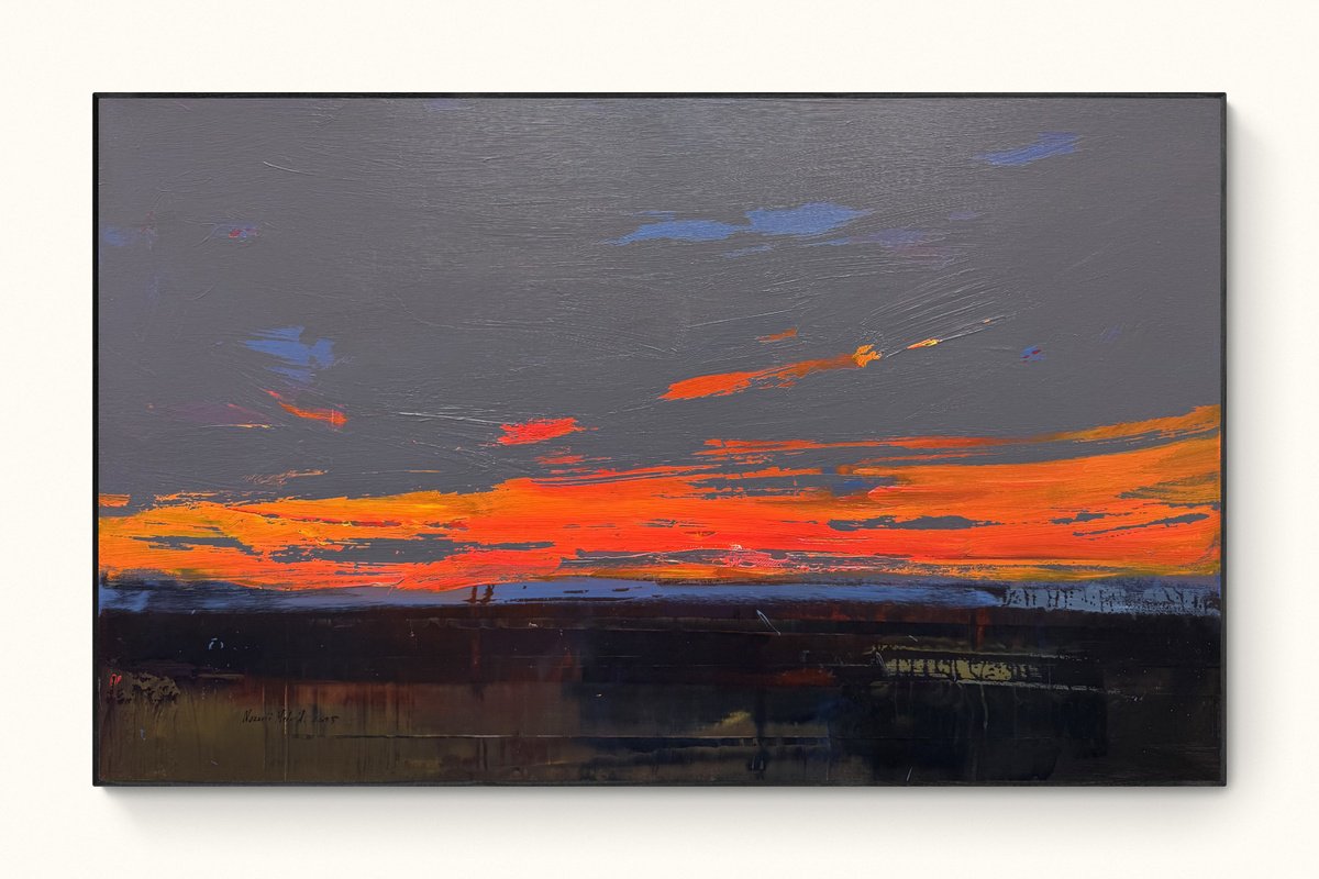 Abstract Acrylic Painting By Nazarii Medvid, 49 X 30", Depth Of Nature 393, Original Artwork