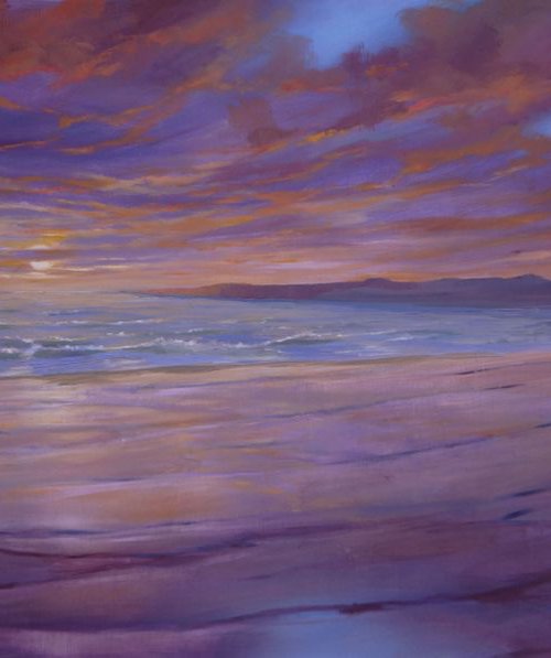 PURPLE TO ORANGE. 120X60. by Rafael Carrascal