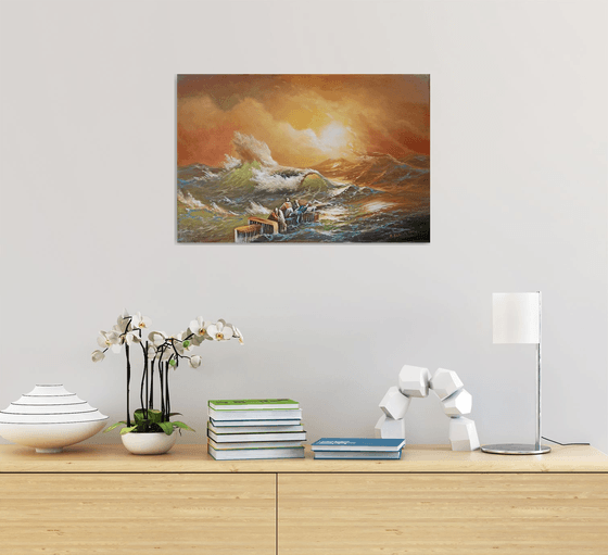 Seascape-1 (60x40cm, oil painting)