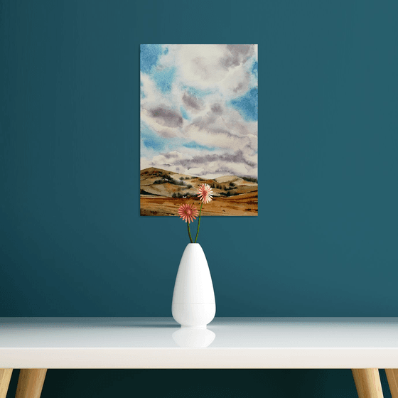 Clouds landscape painting