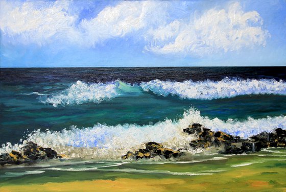 Seascape, Oil Painting on canvas