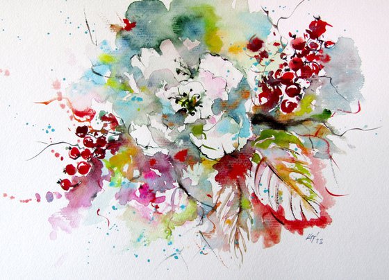 Flower with red berries