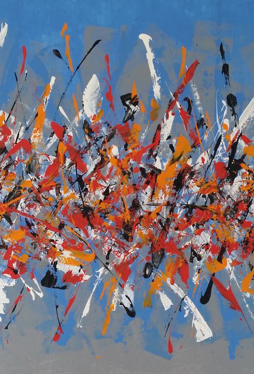 Abstract Modern acrylic painting on canvas by M.Y. by Max Yaskin