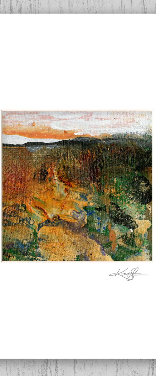 Mystic Land 8 - Textural Landscape Painting on Fabric by Kathy Morton Stanion by Kathy Morton Stanion