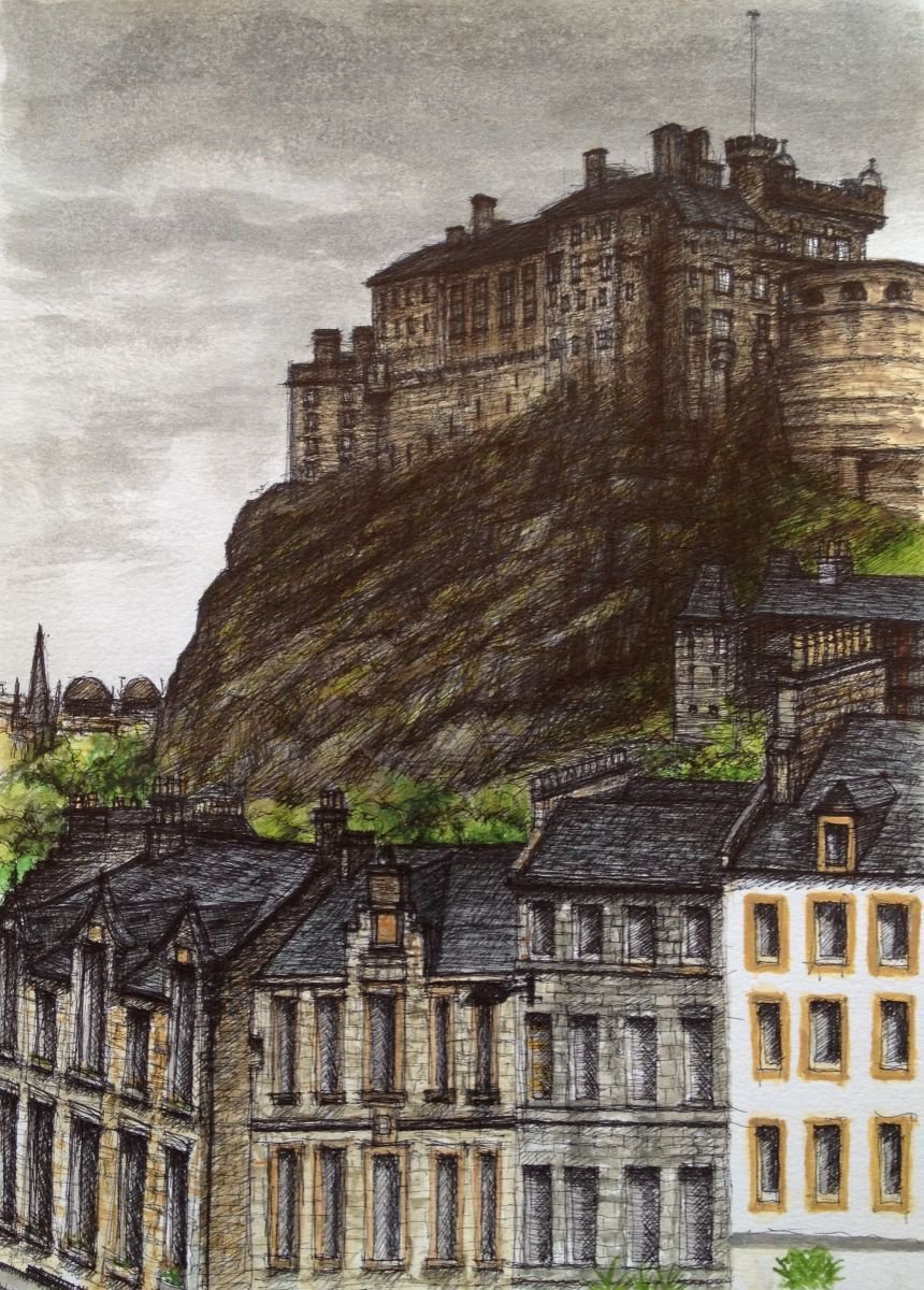 Edinburgh Castle, Stormy Day by David Lloyd