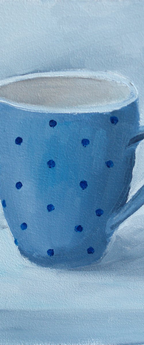 Polka dot teacup still life by Dmitry Fedorov