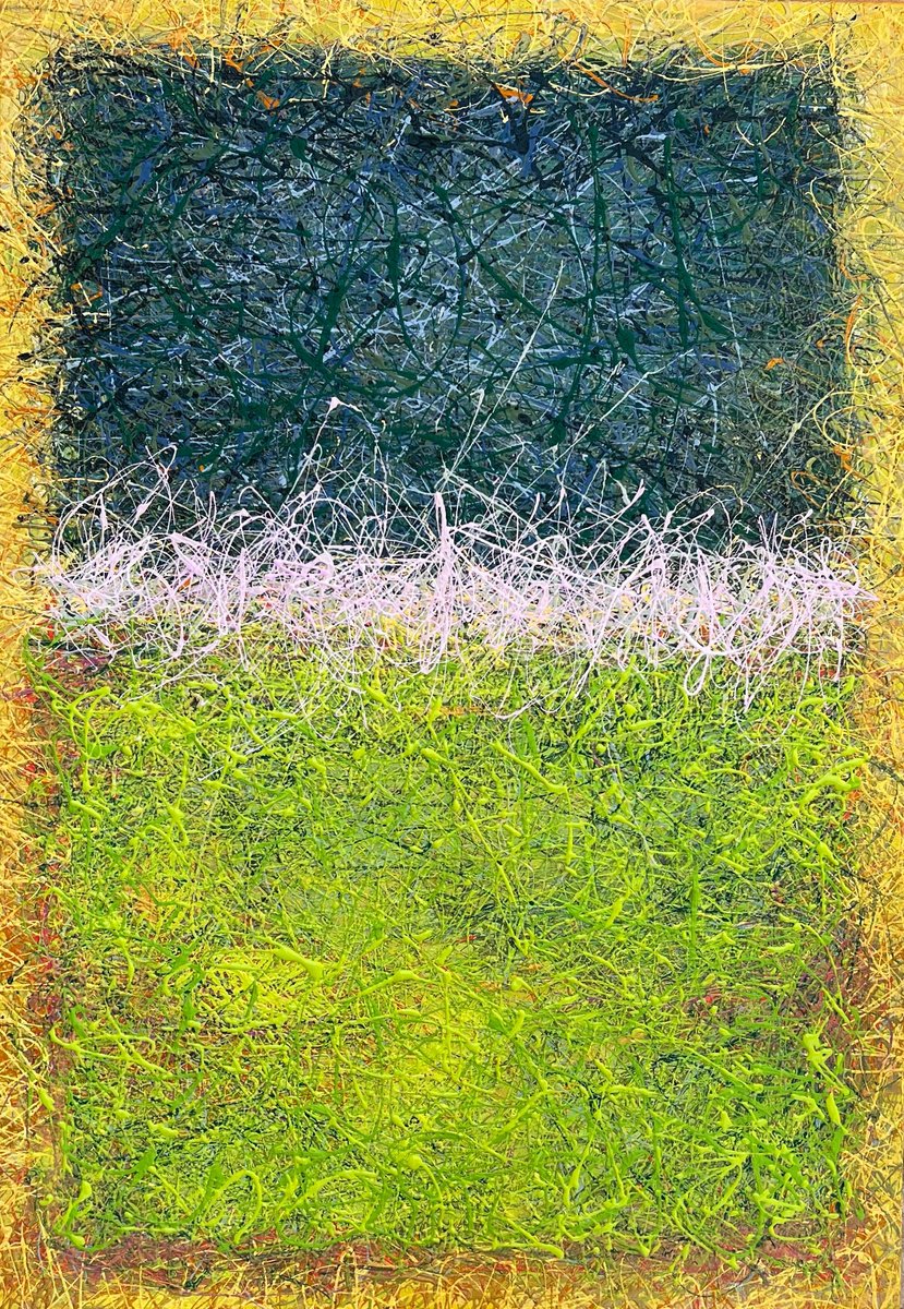 Impressionistic Abstract Acrylic Painting By Nadiia Antoniuk, 28 X 39", No Rules, Original Artwork