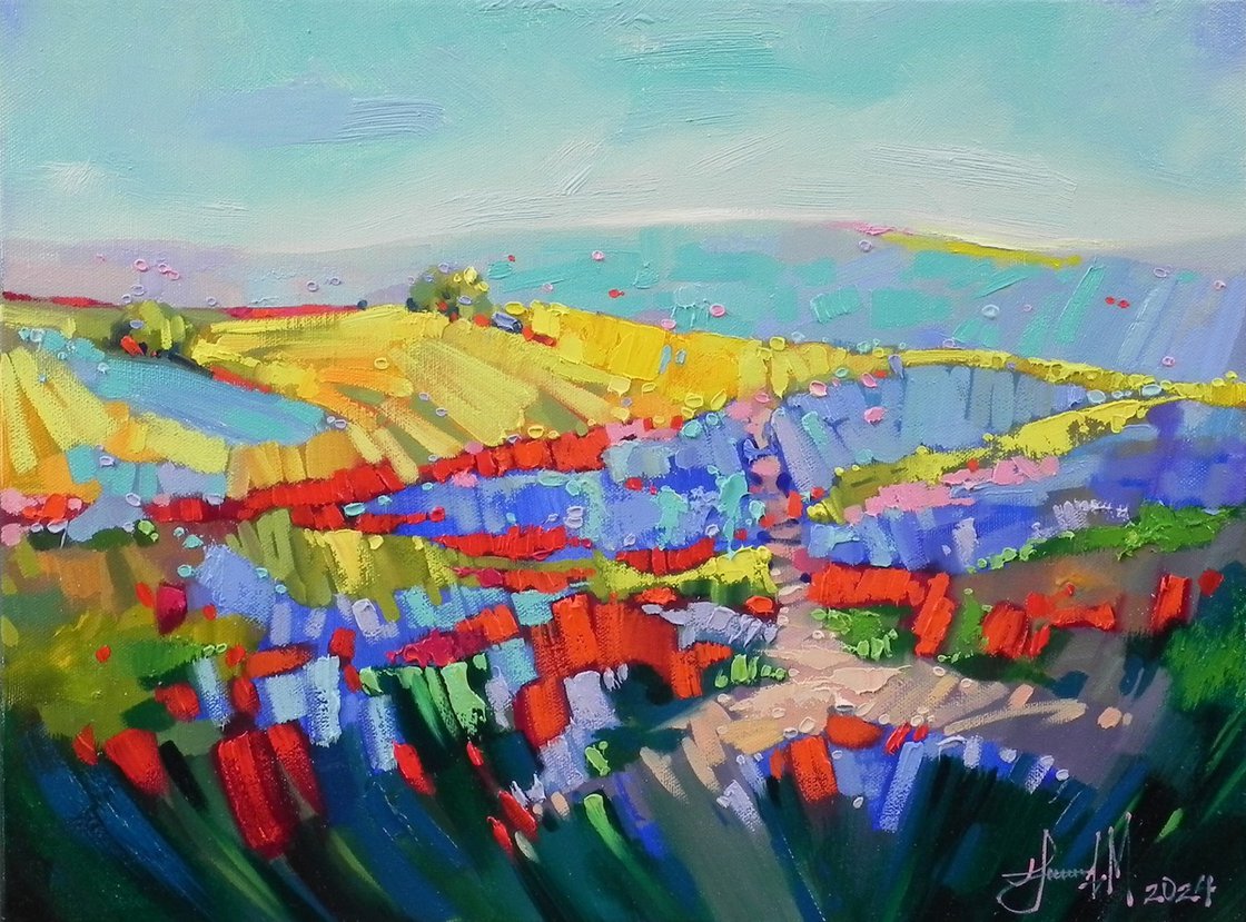 絵画 abstract painting Abstract landscape