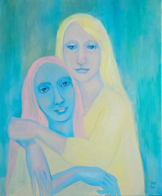 2 women portrait Closer than anyone