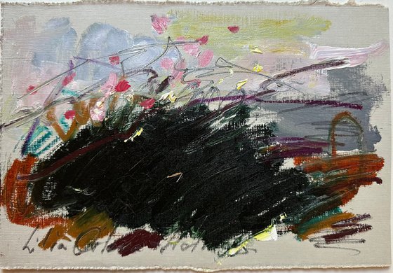 Abstract landscape. Spring view.