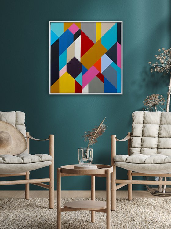 Geo Blocks No 2 (Framed)