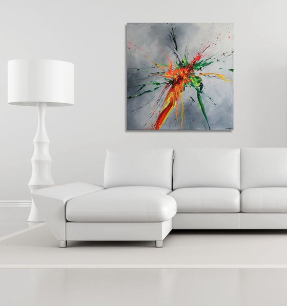 Luminous Bursts I (Spirits Of Skies 100066) (100 x 100 cm) XXL (40 x 40 inches)