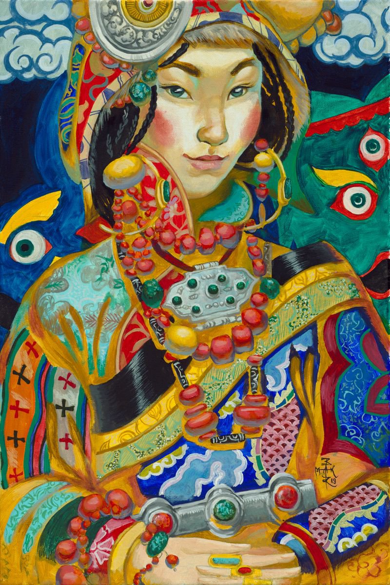 Tibetan Lady by Varvara Maximova
