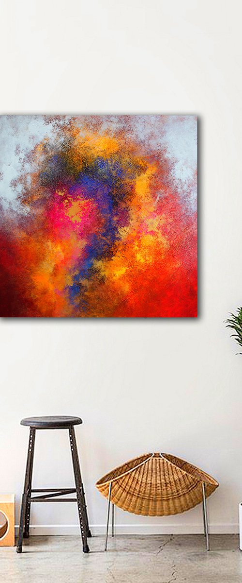 100x100cm. / Abstract painting / Episode 83 by Alex Senchenko