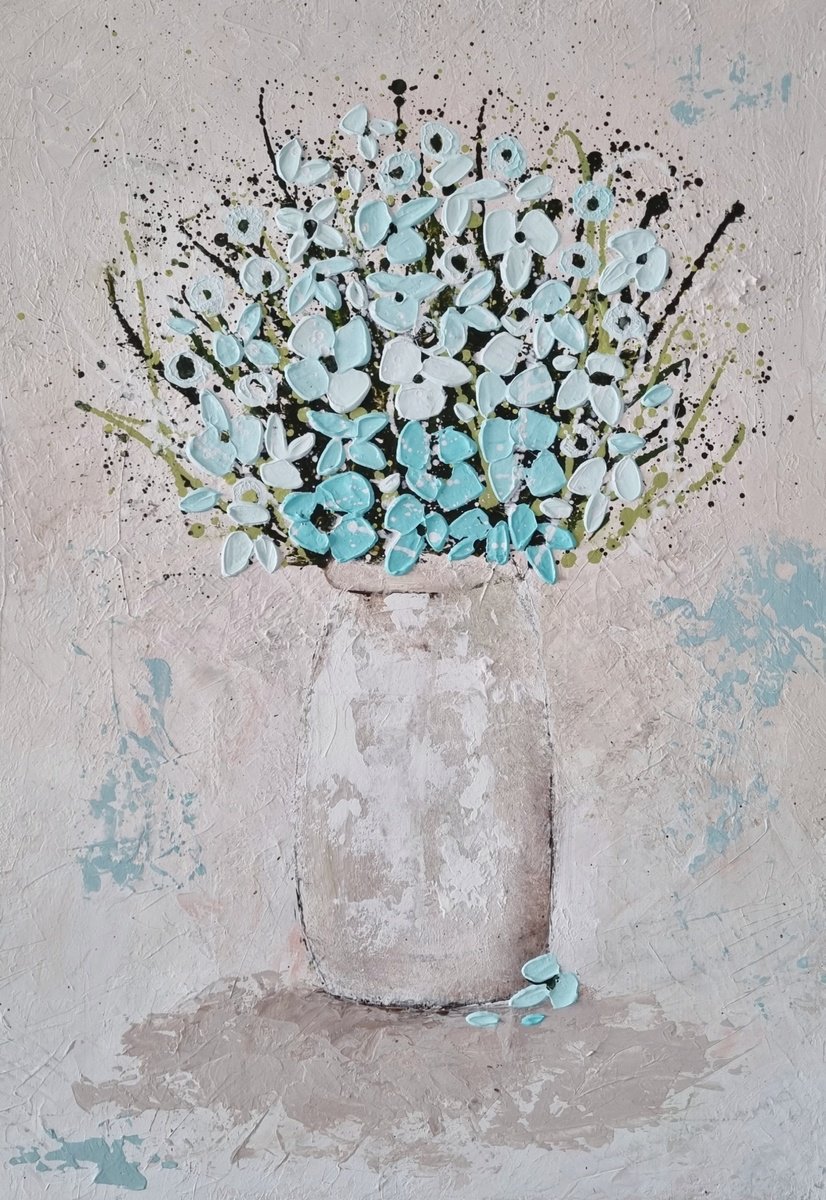 Turquoise Dream By Cinzia Mancini, 16 X 24, Artwork For Sale On Artfinder