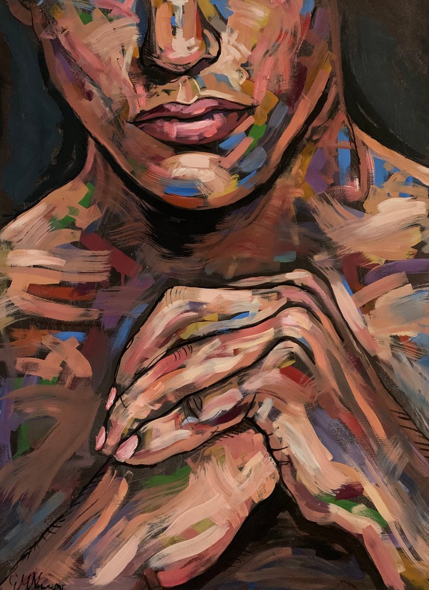 Urban And Pop Portrait Oil Painting By Emmanouil Nanouris, 24 X 31, Male Figure Portrait, Original Artwork