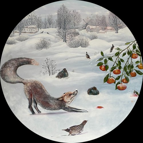 And foxes love mandarins by Inga Stacinske