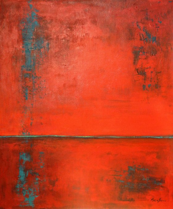 Ambient III Red Abstract - 36x30