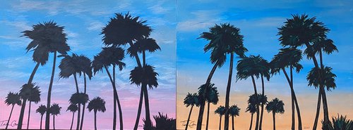 Palm Studies 1 and 2 by Tim Carr
