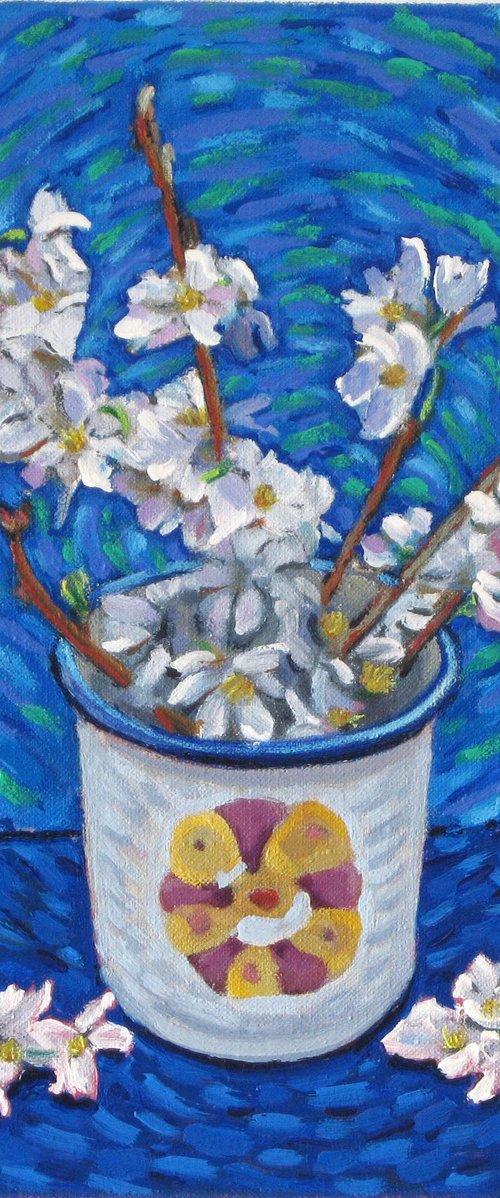 Flowering Cherry in a Small Pot by Richard Gibson