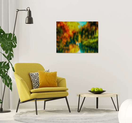 Autumn River - Autumnal Abstract Landscape Limited Edition Canvas Photograph Print #1/10