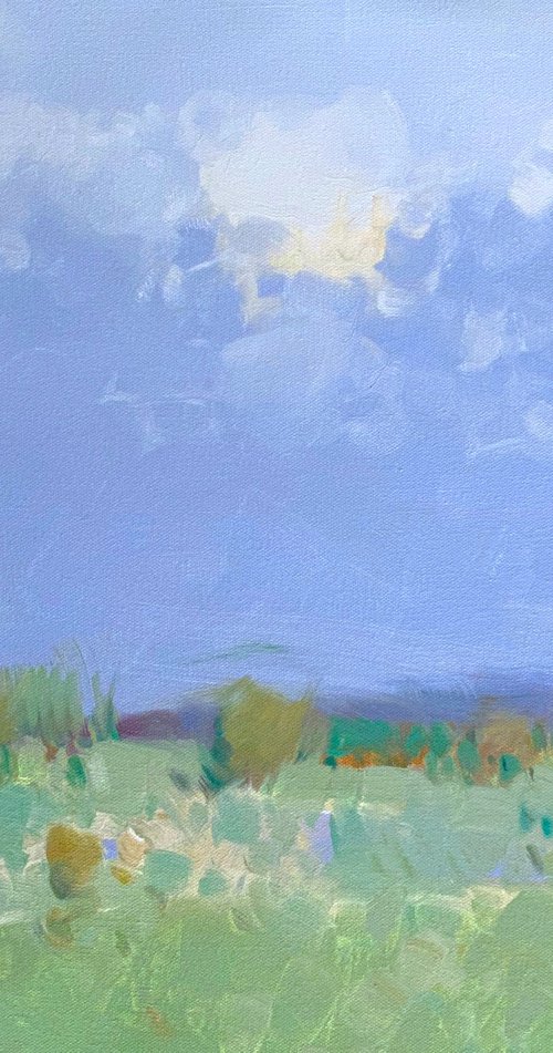 Summer Day, Original oil painting, Handmade artwork, One of a kind by Vahe Yeremyan