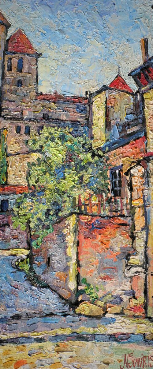 Noon. Saint-Cirq-Lapopie. by Nikifor Swiristuhin