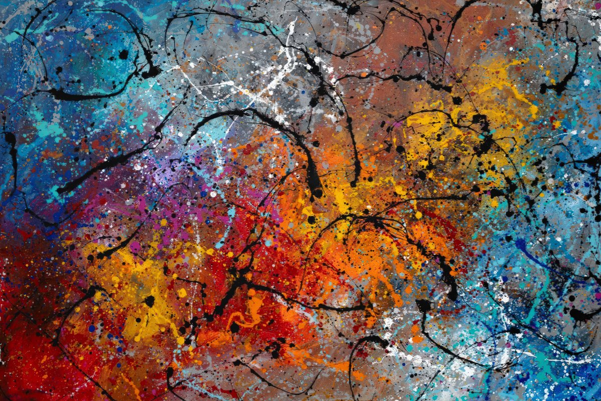 Abstract Acrylic Painting By Art By Catalin, 71 X 47, Love And Desire 159, Original Artwork