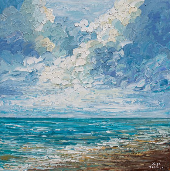 Ocean Clouds - Impressionism Seascape