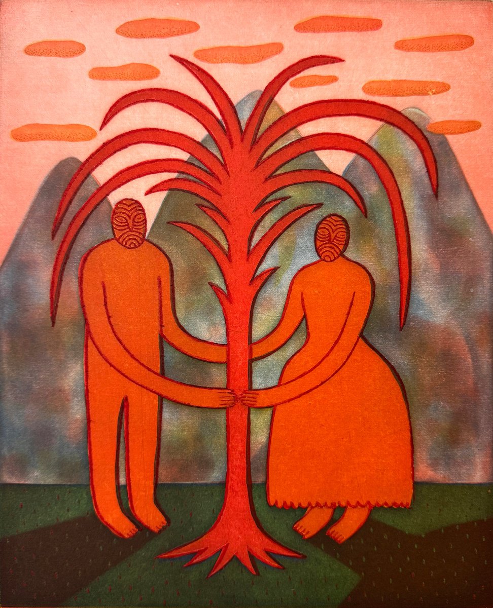 Graphic Portrait Etchings & Engravings By Katya Timoshenko, 12 X 15", The Tree Of Us, Original Artwork