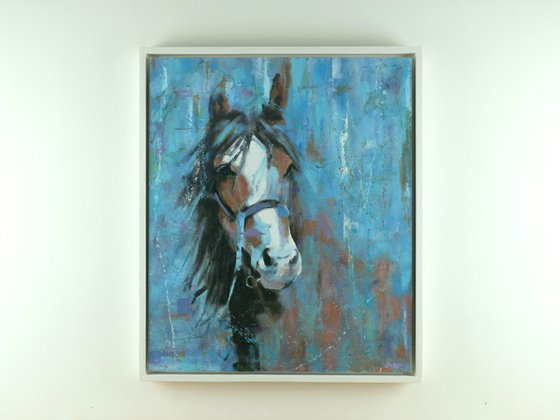 Grace - Framed Horse Oil Painting 21" x 25"