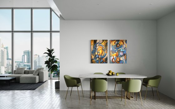 They are in love (Diptych)