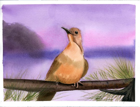 Twin Peaks Bird Original Watercolor