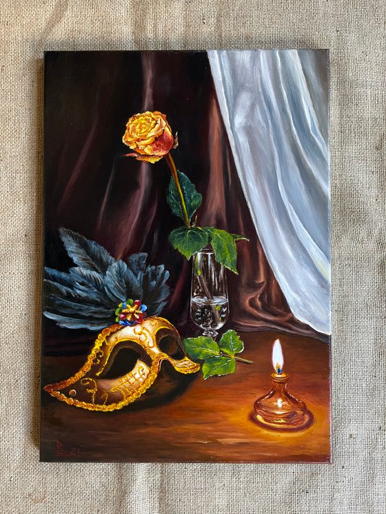 Still life with a Venetian mask