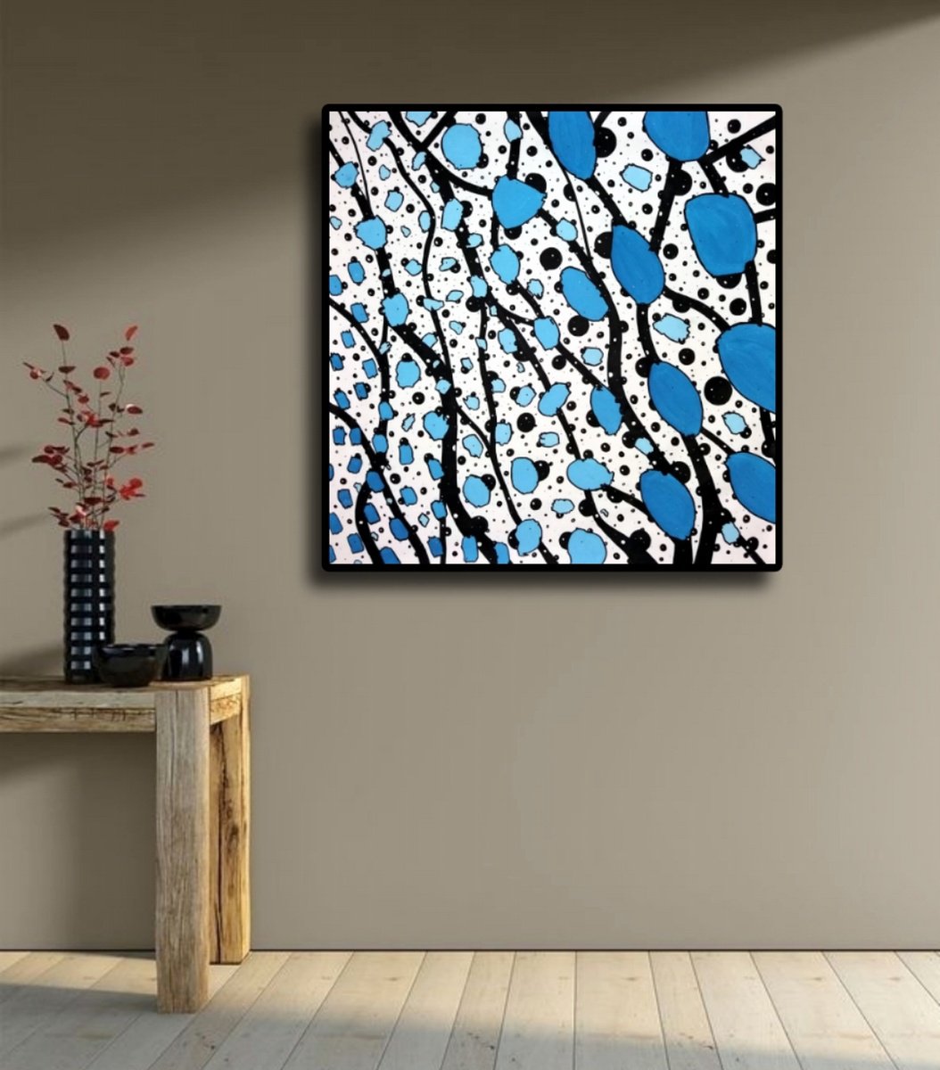 Abstract Painting By Riccardo Ticco Capparella, 42 X 43", Spring Doesn