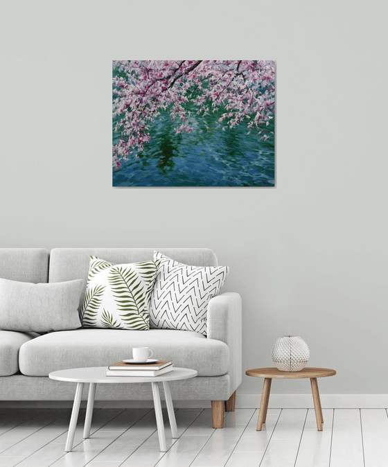 "Flowers over the water"