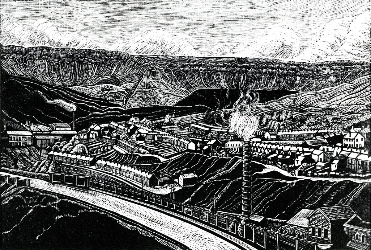 Landscape Etchings & Engravings By Rebecca Coleman, 7 X 5", Old Cwmparc, Original Artwork