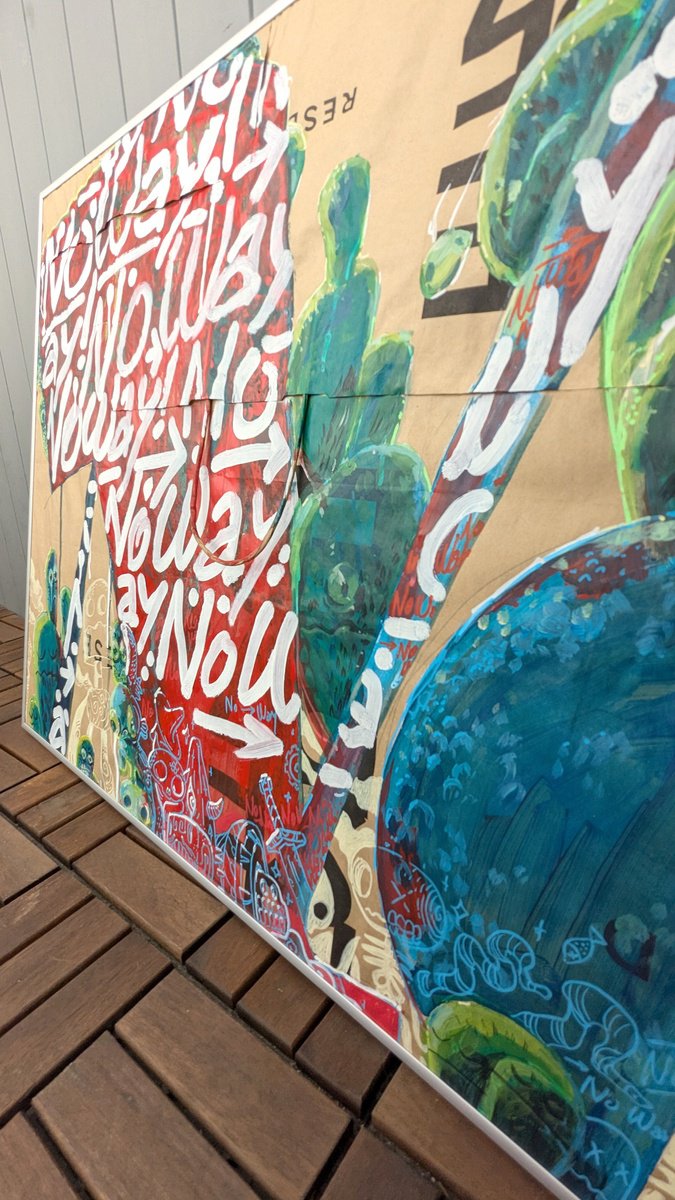 Abstract Acrylic Painting By Alexander Mikhaylov, 31 X 24, No Way!, Original Artwork