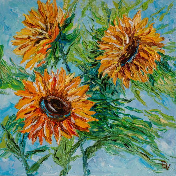 Sunflowers dance